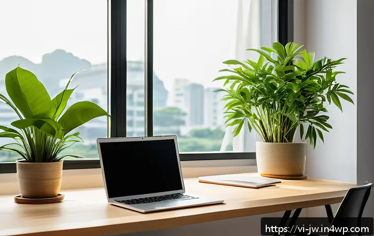 넛지 활용을 위한 실무 가이드 - A modern Vietnamese office workspace bathed in natural sunlight through large windows, featuring a t...